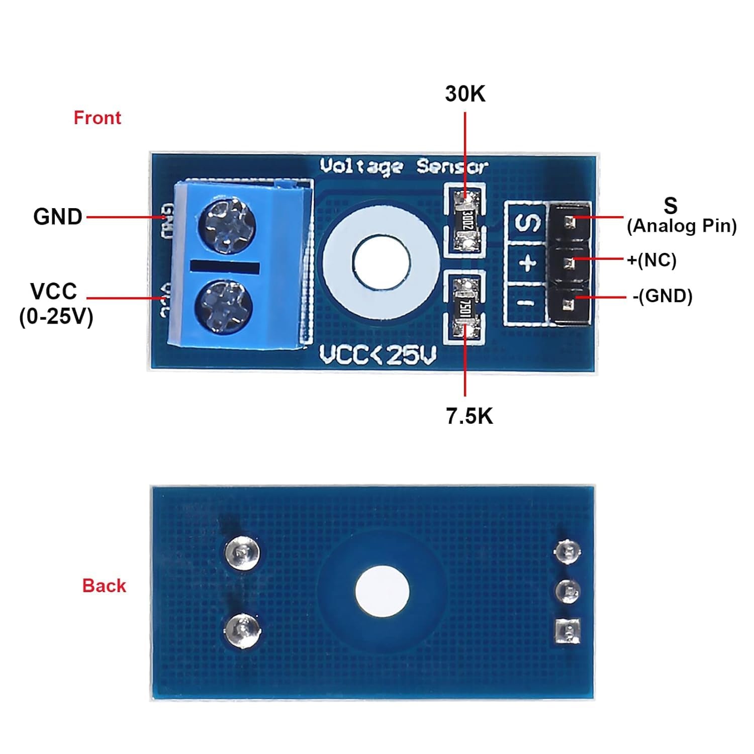 Voltage Sensor Module 25V