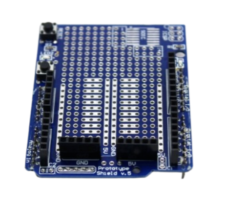 Arduino UNO Prototype Shield + Breadboard