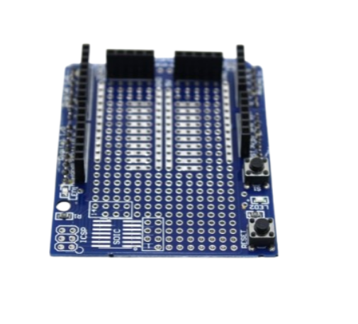 Arduino UNO Prototype Shield + Breadboard
